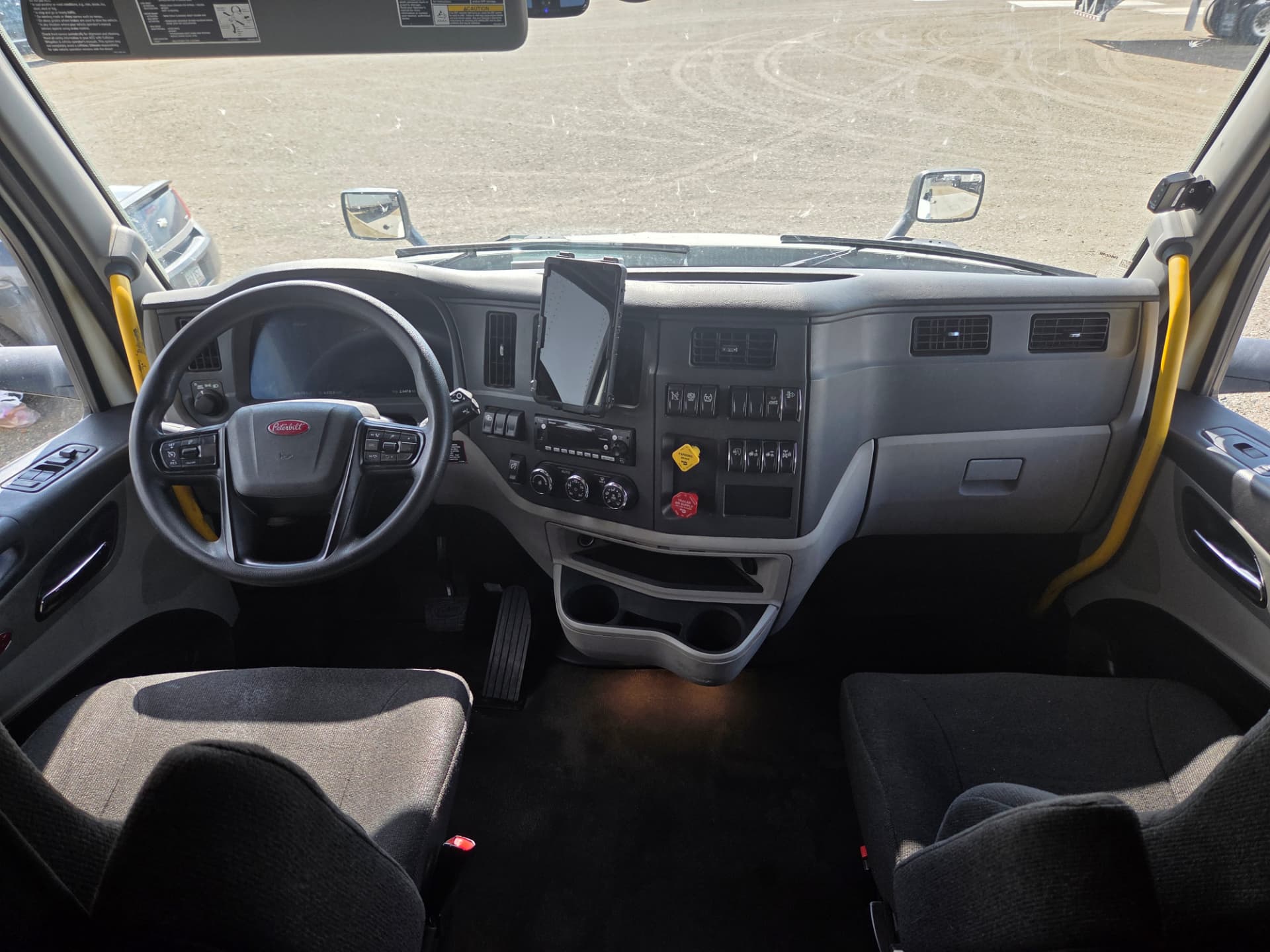 Detailed commercial truck cab interior