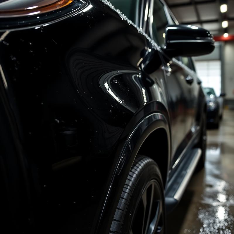 Detailed luxury black SUV